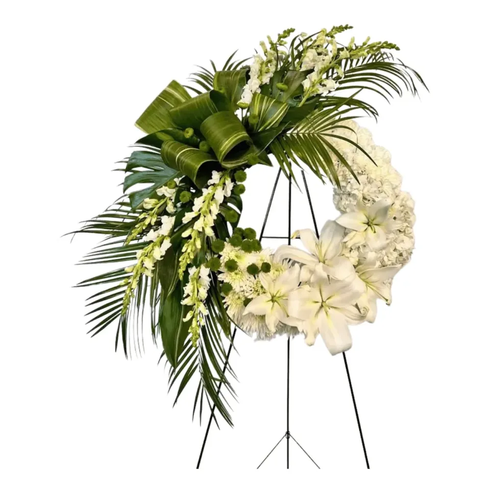 Krans Bulet Duka Putih 1,5jt - Florist Jakarta
