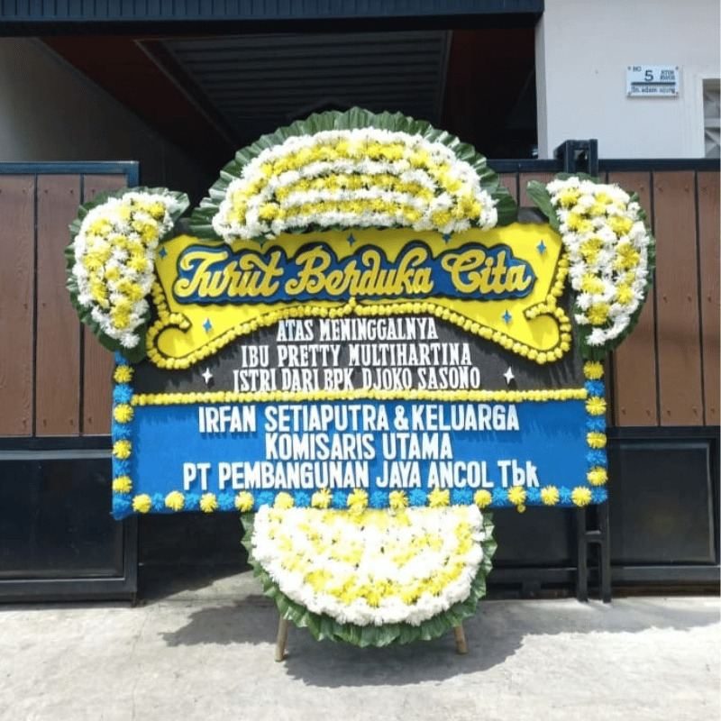 Bunga Duka Cita 700rb ukuran 1.2x2 meter - Florist Jakarta same day delivery