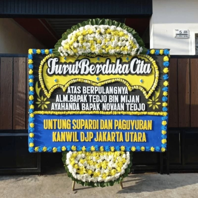 Bunga Duka Cita 750rb ukuran 1.5x2 meter - Florist Jakarta same day delivery