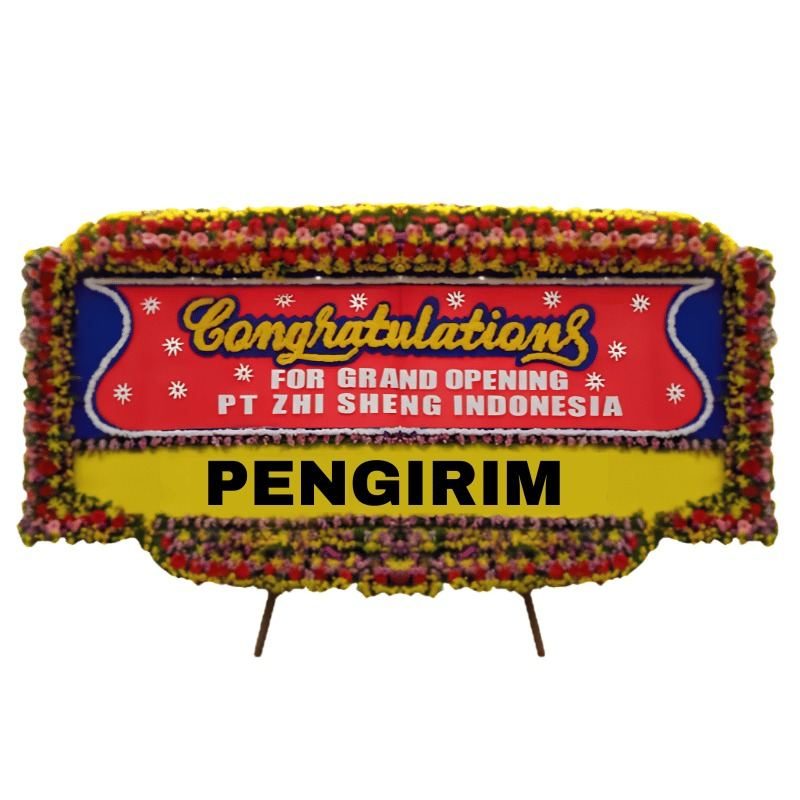 Bunga Papan Ucapan Selamat Gandeng 3Jt ukuran 1.5x4 meter - Florist Jakarta same day delivery