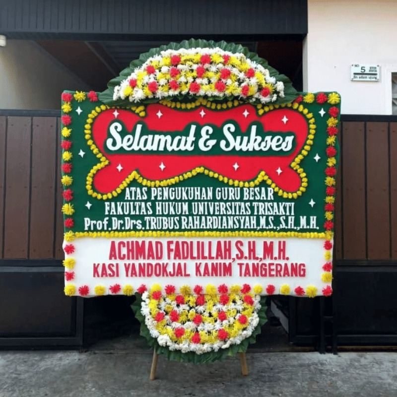 Bunga Papan Ucapan Selamat 700rb ukuran 1.5x2 meter - Florist Jakarta same day delivery