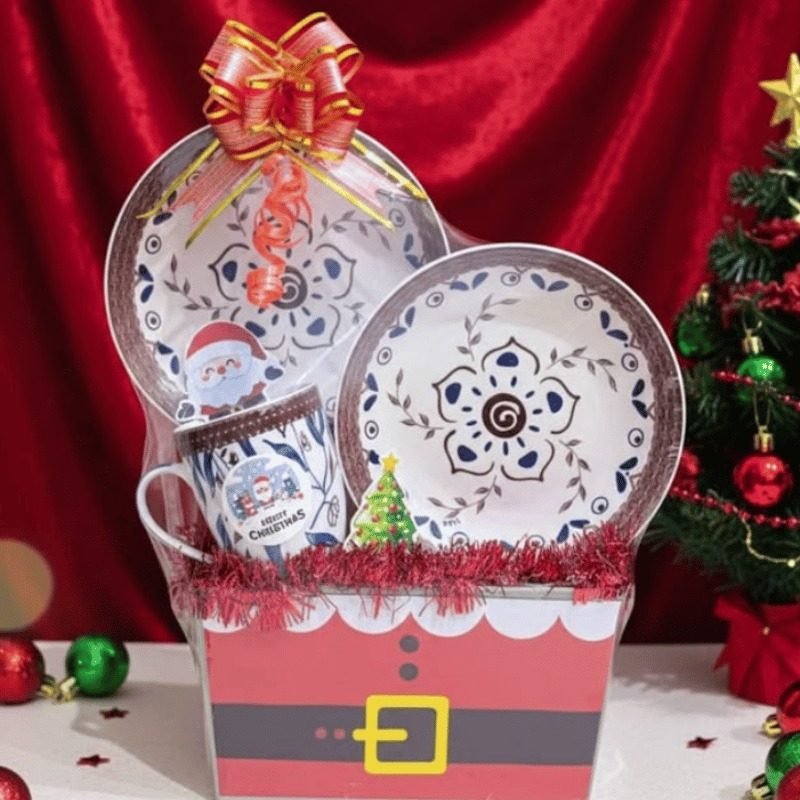 Parcel Natal Mini Set — Piring & Mug Santa
