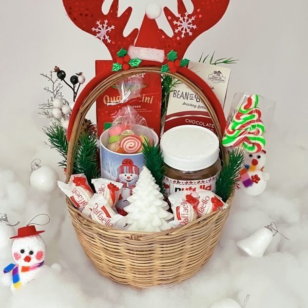 Parcel Natal \"Reindeer Basket\" — Keranjang Mini Rusa