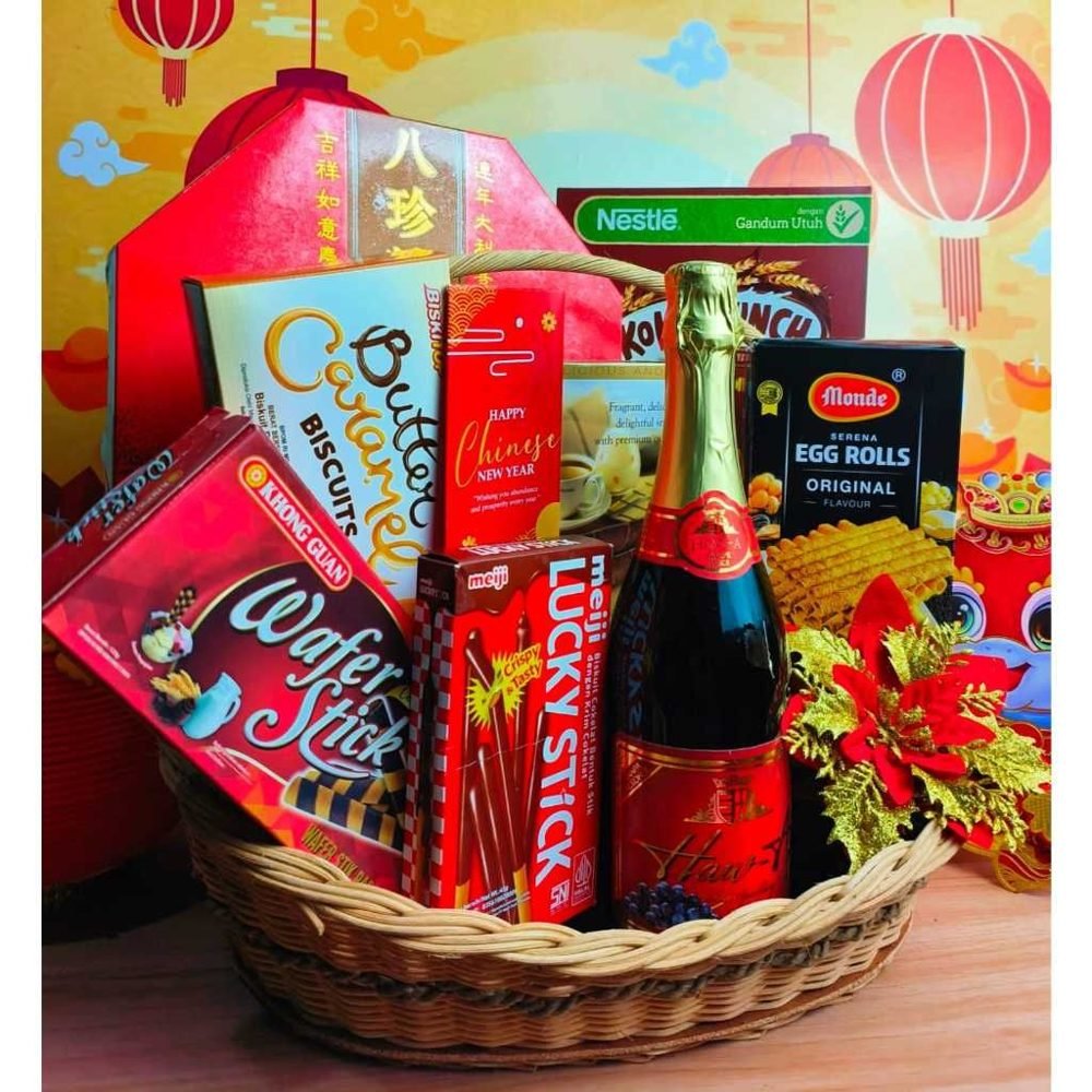 Parcel Imlek Keranjang \"Happy Chinese New Year\" — Klasik