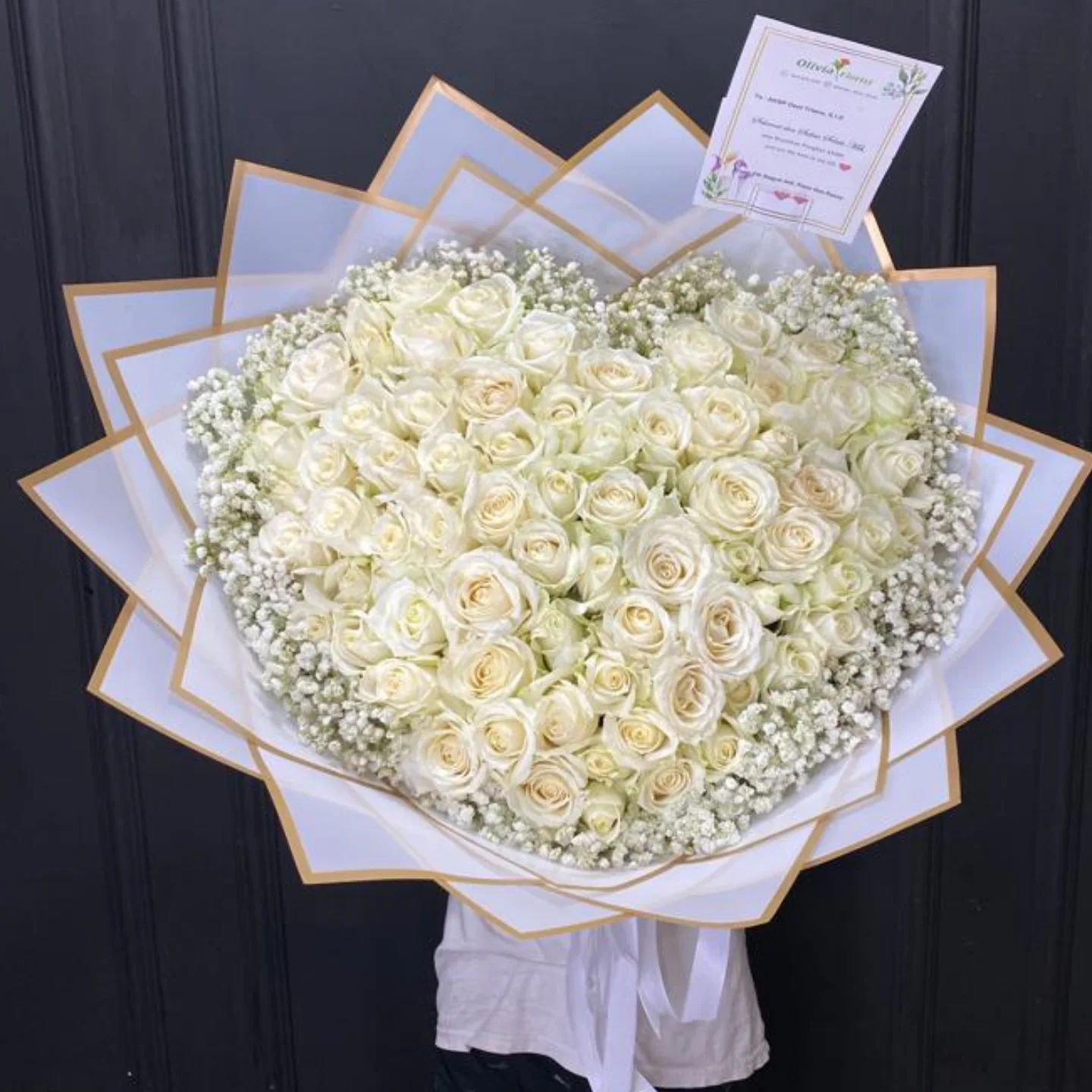 Florist Jakarta Buket Bulat: Buket Bulat Bunga Mix Pastel - Rangkaian Bunga Elegan - kode WF-BKB-D-01