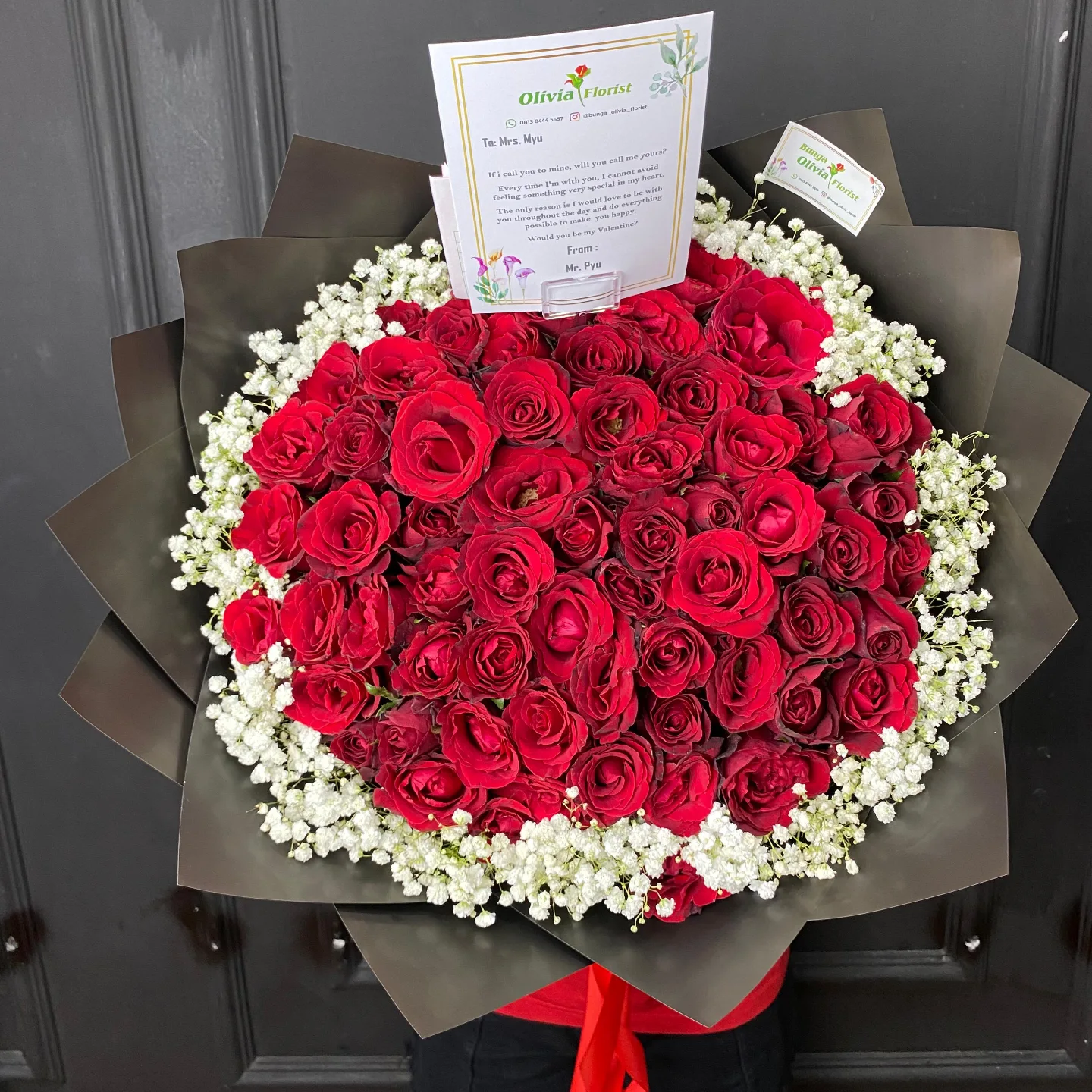 Buket Bunga Padang Mix Warna - Hand Bouquet Jumbo Premium - Hand Bouquet Florist Jakarta kode WF-BK-Q-01