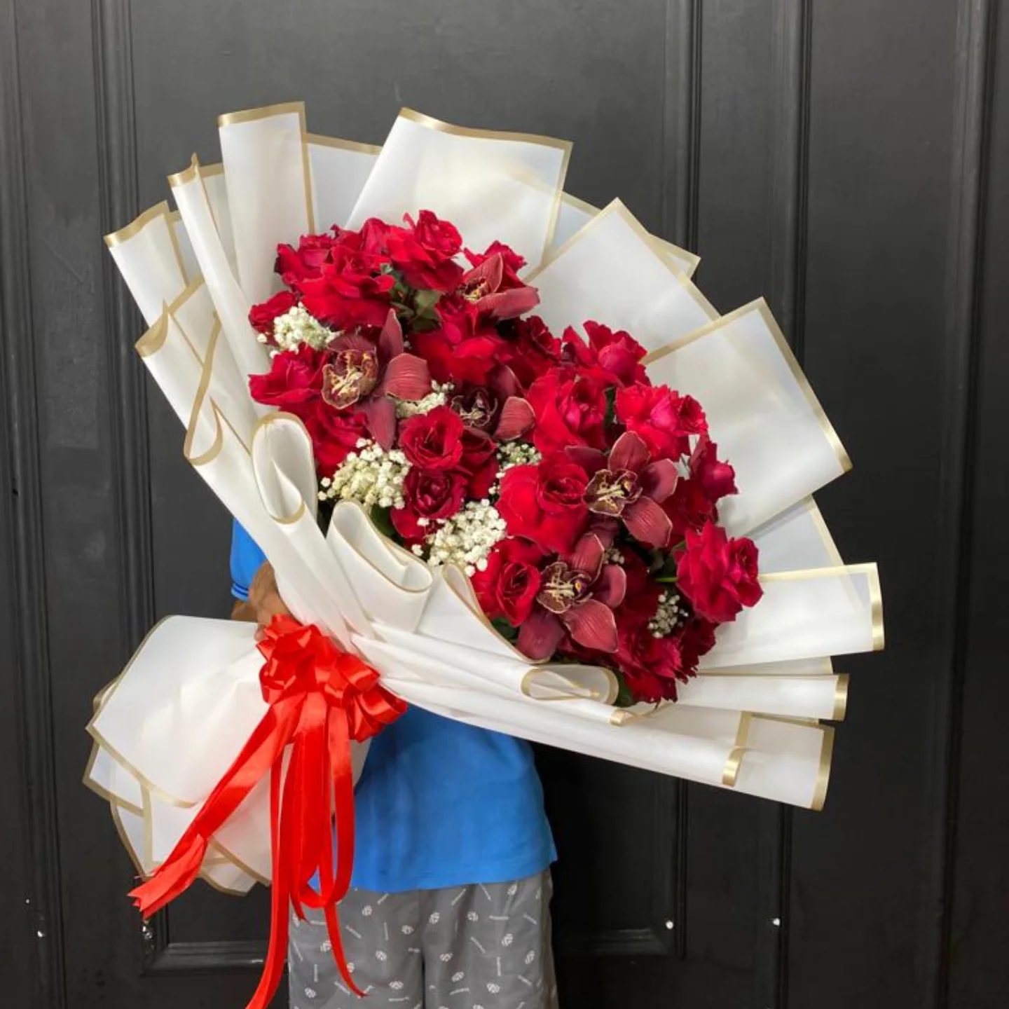 Florist Jakarta Hand Bouquet: Buket Bunga Matahari Kuning Cerah - Hand Bouquet Ceria - kode WF-BK-G-04