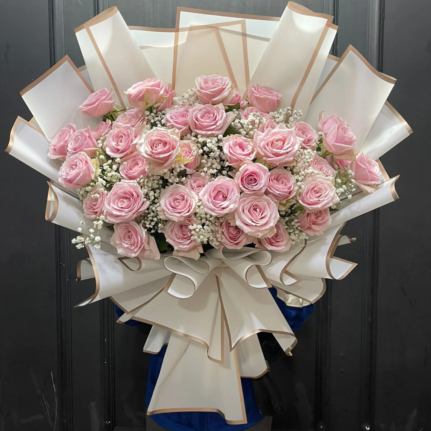 Florist Jakarta Hand Bouquet: Buket Bunga Mix Pastel Premium - Hand Bouquet Cantik - kode WF-BK-D-04