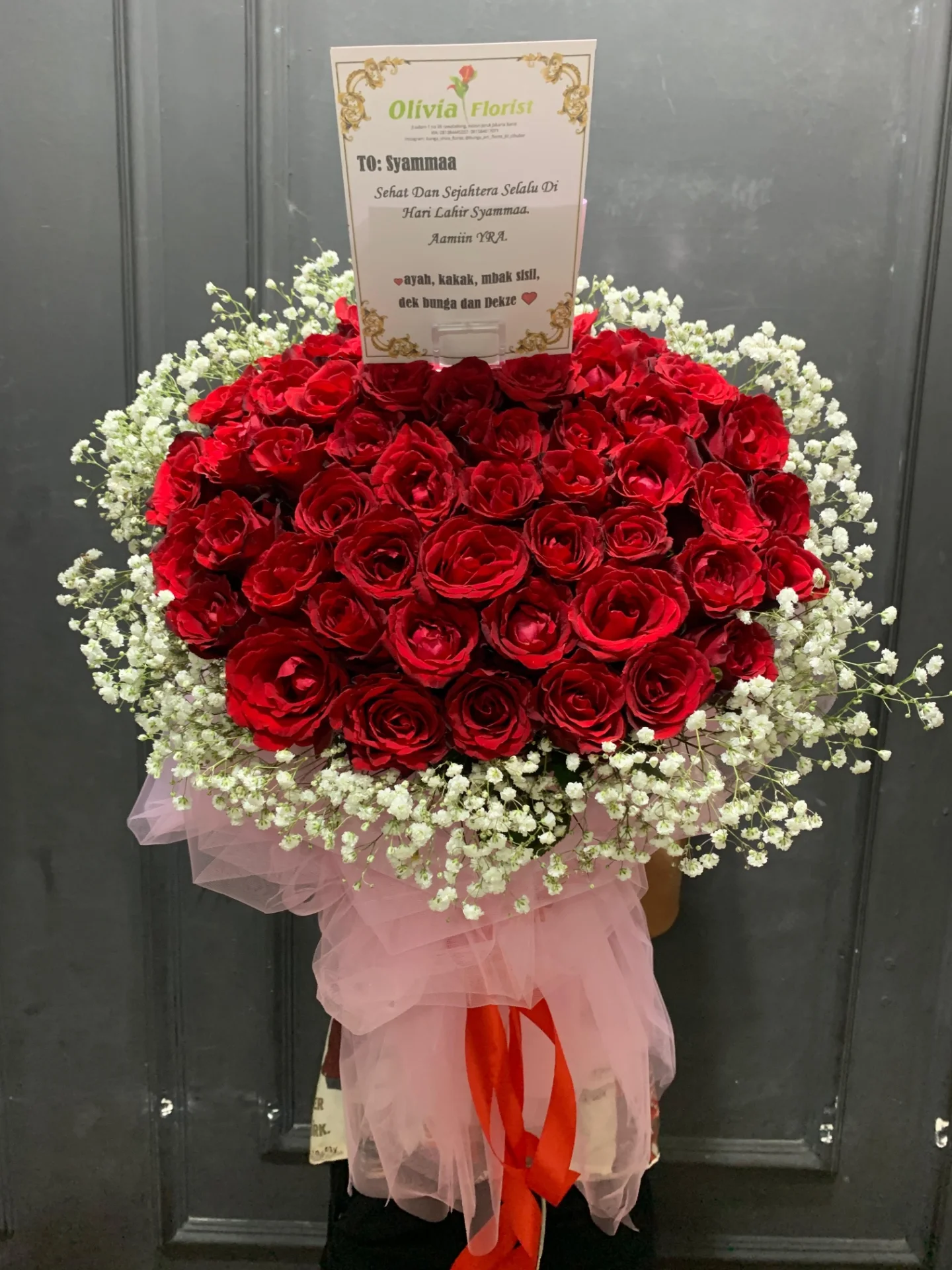 Buket Bunga Mawar Penuh Premium - Hand Bouquet Eksklusif - Hand Bouquet Florist Jakarta kode WF-BK-T-01