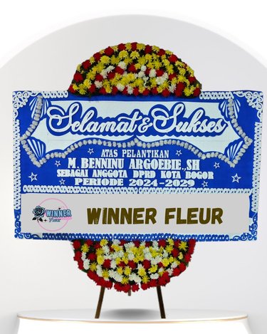Bunga Papan Selamat Sukses - Papan Bunga Congratulations Standing - Papan Bunga Florist Jakarta kode WF-BP-B-09