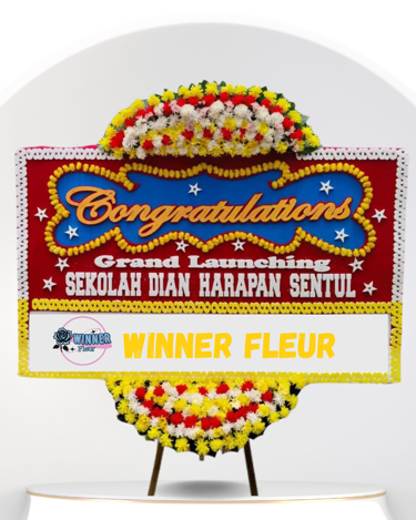 Bunga Papan Congratulations Elegan - Papan Bunga Mewah - Papan Bunga Florist Jakarta kode WF-BP-B-10