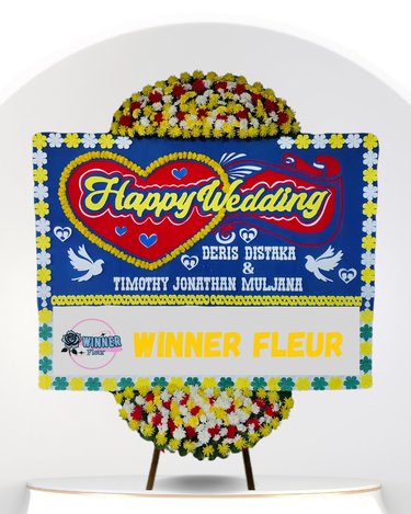 Florist Jakarta Papan Bunga: Bunga Papan Congratulations Mewah - Papan Bunga Selamat Premium - kode WF-BP-F-06