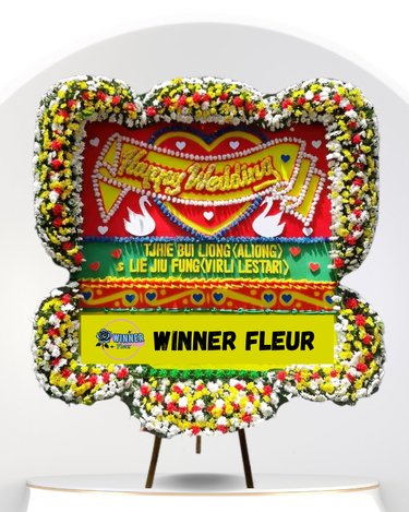 Bunga Papan Wedding Super Besar - Papan Bunga Pernikahan Jumbo (Papan Bunga) dari Florist Jakarta, kode WF-BP-N-01