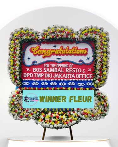 Bunga Papan Grand Opening Super - Papan Bunga Pembukaan Jumbo (Papan Bunga) dari Florist Jakarta, kode WF-BP-N-03