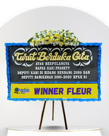 Florist Jakarta Papan Duka Cita: Bunga Papan Duka Cita - Papan Bunga Belasungkawa Cantik - kode WF-BPDC-A-01