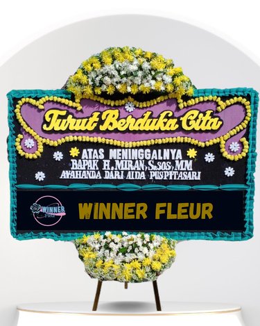 Bunga Papan Duka Cita Standing - Papan Bunga Belasungkawa (Papan Duka Cita) dari Florist Jakarta, kode WF-BPDC-B-01