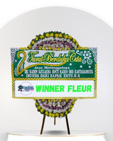 Bunga Papan Duka Cita Putih - Papan Belasungkawa Cantik (Papan Duka Cita) dari Florist Jakarta, kode WF-BPDC-B-03