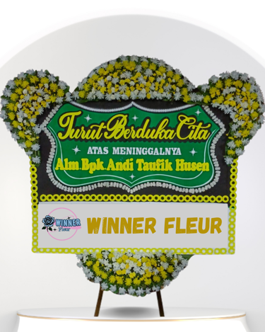 Bunga Papan Duka Cita Standing Mewah - Papan Belasungkawa (Papan Duka Cita) dari Florist Jakarta, kode WF-BPDC-G-02