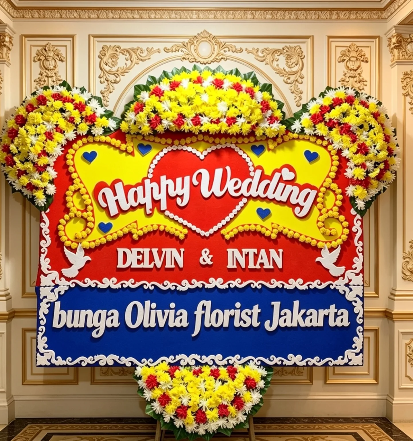 Florist Jakarta Bunga Papan: Bunga Papan Selamat Ulang Tahun - Papan Bunga Happy Birthday - kode WF-BP-C-01