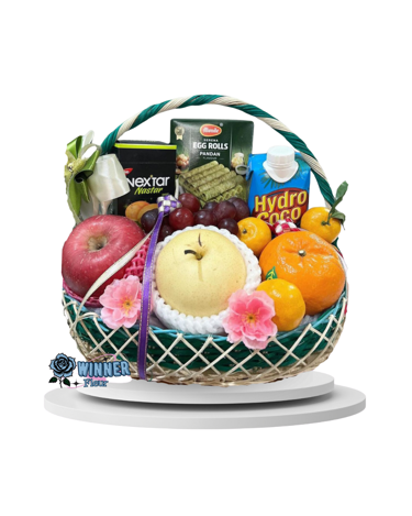 Parcel Buah dan Snack Premium - Hampers Buah Eksklusif - Parcel Buah Florist Jakarta kode WF-PCL-G-01