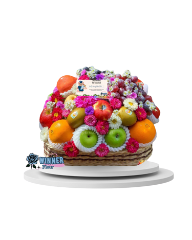 Parcel Buah dan Bunga Cantik - Hampers Premium Eksklusif (Parcel Buah) dari Florist Jakarta, kode WF-PCL-M-01