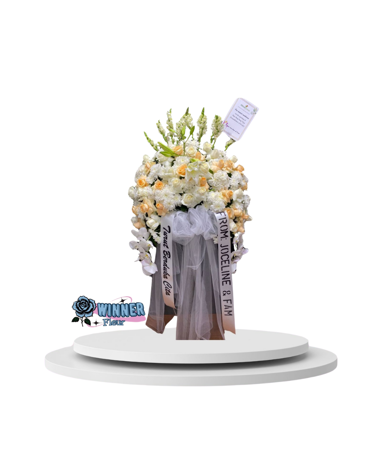 Florist Jakarta Standing Flower: Standing Flower Bunga Lily Elegan - Rangkaian Bunga Premium - kode WF-SF-B-01