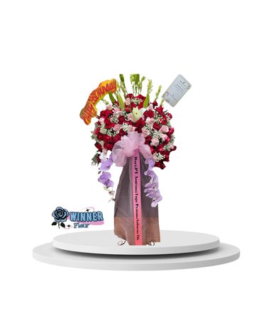 Florist Jakarta Standing Flower: Standing Flower Bunga Mawar Premium - Rangkaian Bunga Elegan - kode WF-SF-C-02