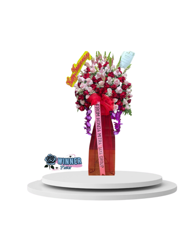 Standing Flower Bunga Pita Elegan - Rangkaian Bunga Mewah - Standing Flower Florist Jakarta kode WF-SF-D-01