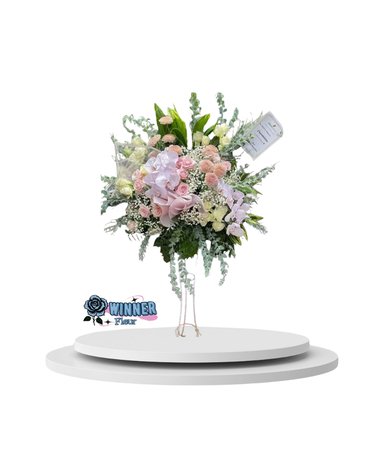 Florist Jakarta Standing Flower: Standing Flower Bunga Mix Mewah - Rangkaian Bunga Eksklusif - kode WF-SF-E-01
