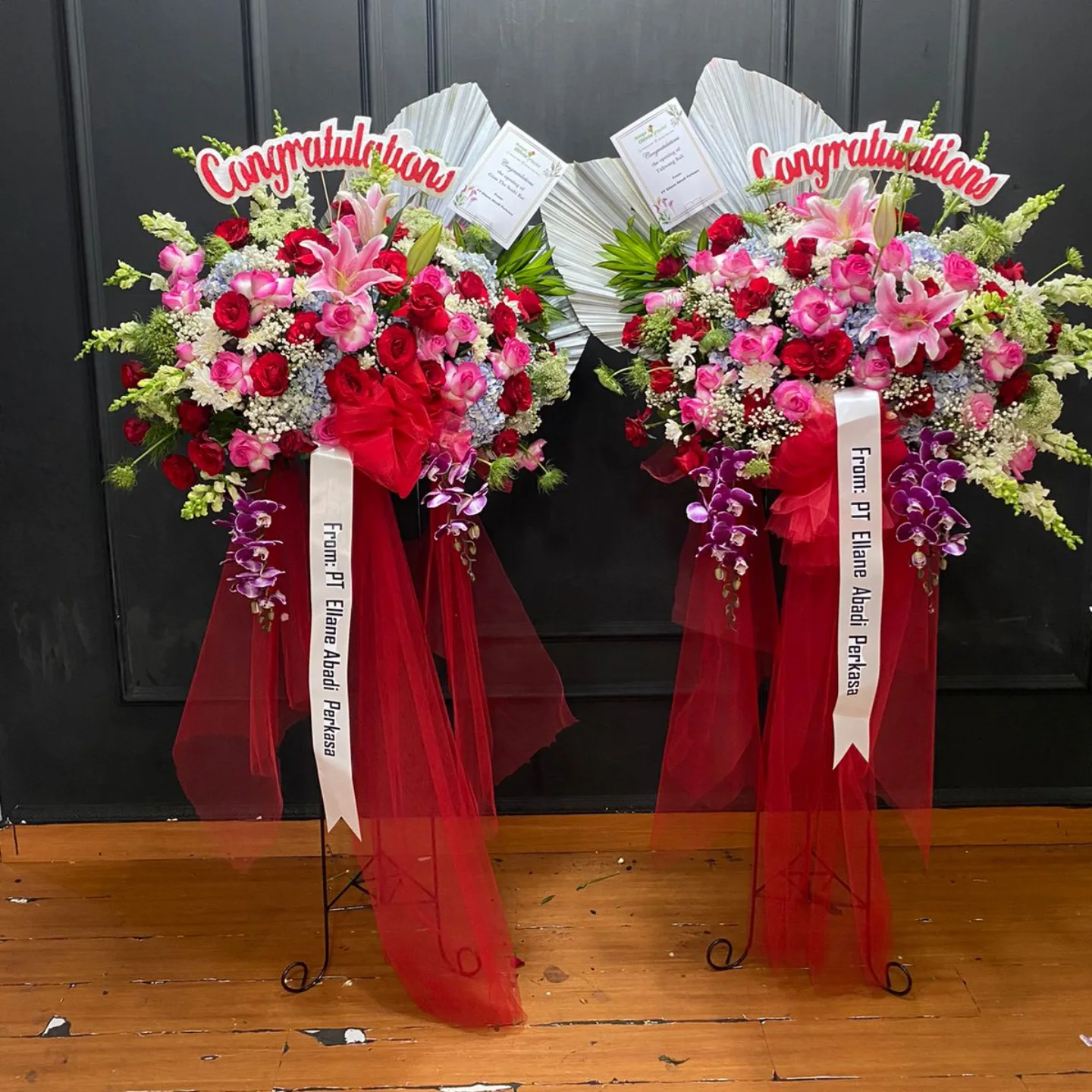 Florist Jakarta Standing Flower: Standing Flower Bunga Jumbo Eksklusif - Rangkaian Bunga Super - kode WF-SF-L-01