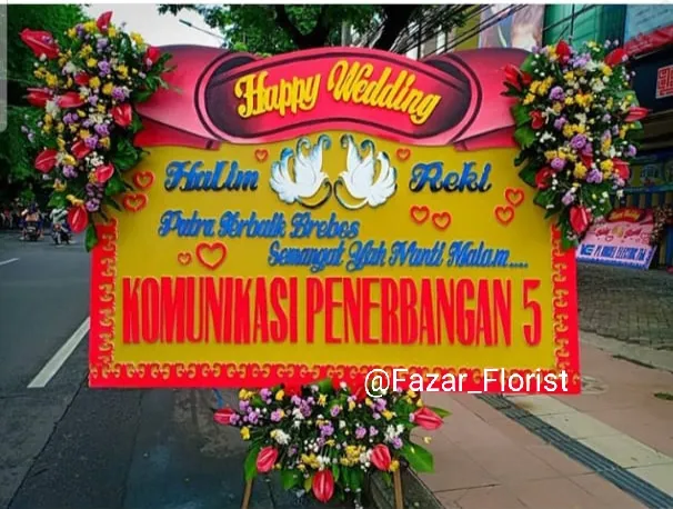 Bunga papan JT-02 - contoh desain wilayah Jawa Tengah